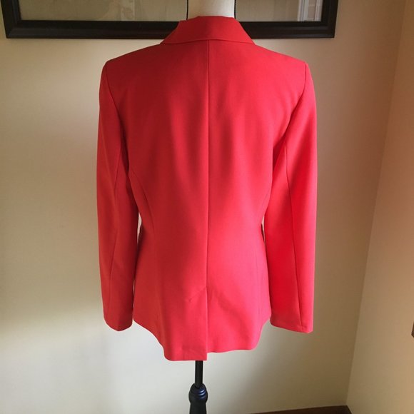 Tomato Orange Lined Blazer - TALL - Picture 2 of 5